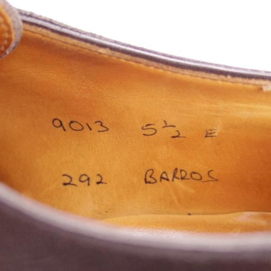 ★ジョンロブ 5.5E【貴重★ビンテージ年代の初期BARROS/バロス】PARISロゴ/292ラスト/Uチップ/カーフ/黒/メンズ/JOHN LOBB★g487