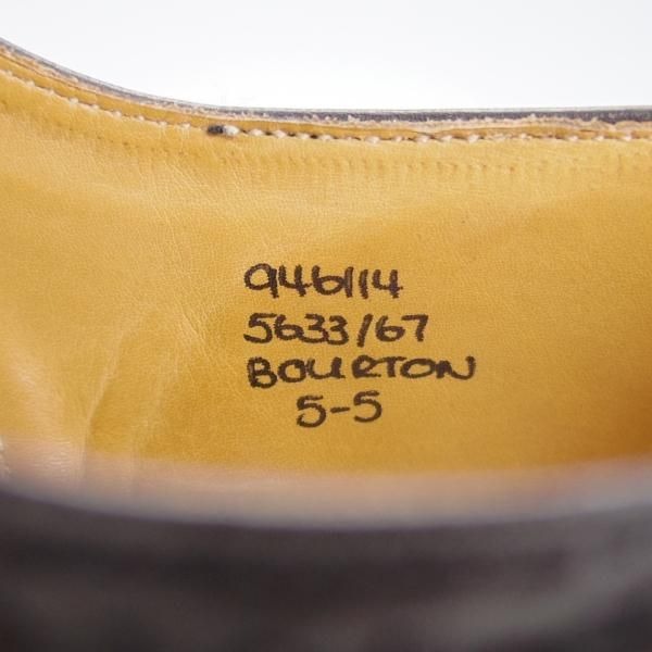 極上★トリッカーズ SIZE 5【定価￥84,700-★BOURTON/バートン】5633/カントリーシューズ/短靴/カーフ/黒/メンズ/Tricker's★g489