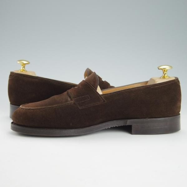 ★ジョンロブ 5D【モデル定価￥217,800-★ロペス/LOPEZ】4395ラスト/コインローファー/スエード/濃茶/メンズ/JOHN LOBB★g490