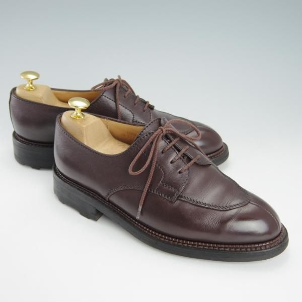極上★J.M.ウェストン 5C【貴重★ロシアンカーフ(BROWN)/4アイレットの初代ロジェ/696】Uチップ/濃茶/メンズ/Weston/ウエストン★g494