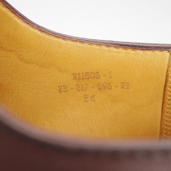 極上★J.M.ウェストン 5C【貴重★ロシアンカーフ(BROWN)/4アイレットの初代ロジェ/696】Uチップ/濃茶/メンズ/Weston/ウエストン★g494