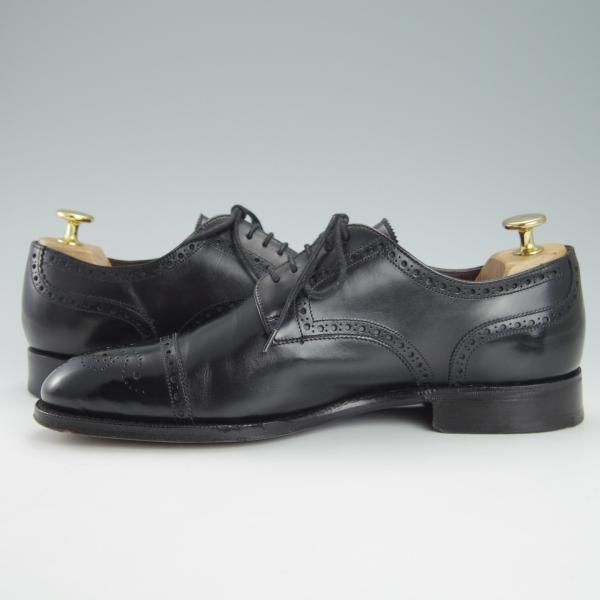 美品★(英)チーニー 6F【貴重★大丸松阪屋400周年/アニバーサリーモデル】125ラスト/セミブローグ/カーフ/黒/メンズ/CHEANEY★g495