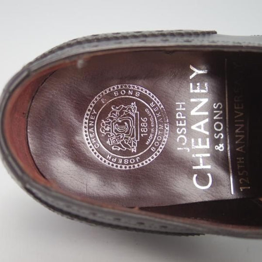 美品★(英)チーニー 6F【貴重★大丸松阪屋400周年/アニバーサリーモデル】125ラスト/セミブローグ/カーフ/黒/メンズ/CHEANEY★g495