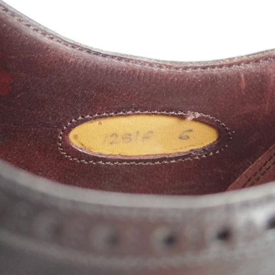 美品★(英)チーニー 6F【貴重★大丸松阪屋400周年/アニバーサリーモデル】125ラスト/セミブローグ/カーフ/黒/メンズ/CHEANEY★g495