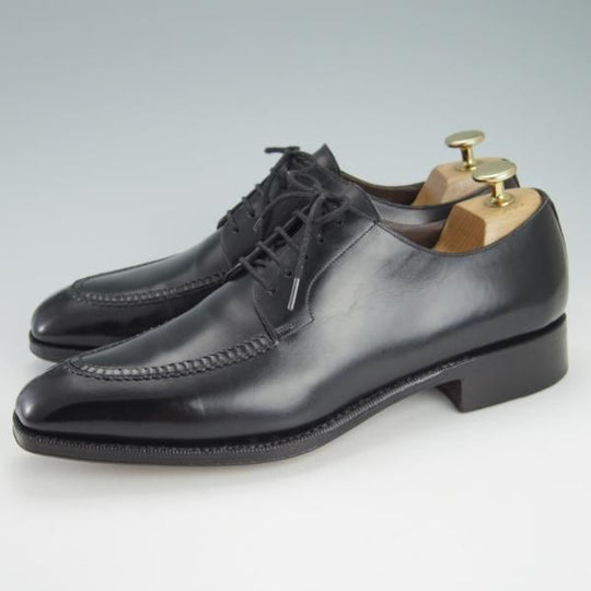 極美品★(スペイン製)MEERMIN/メルミン SIZE 6.5【貴重★EGのドーバー似寄モデル/スキンステッチ仕様】Uチップ/カーフ/黒/メンズ★g497