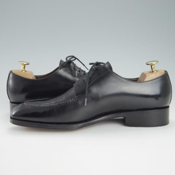 極美品★(スペイン製)MEERMIN/メルミン SIZE 6.5【貴重★EGのドーバー似寄モデル/スキンステッチ仕様】Uチップ/カーフ/黒/メンズ★g497