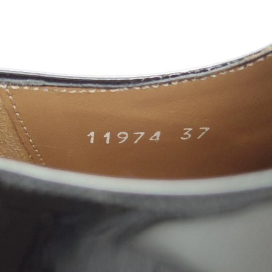 未使用★(スペイン製)Pertini/ペルティーニ(レディース) SIZE 37【コンビ仕様★エナメル×ポニー/11974】ストレートチップ/黒★g500