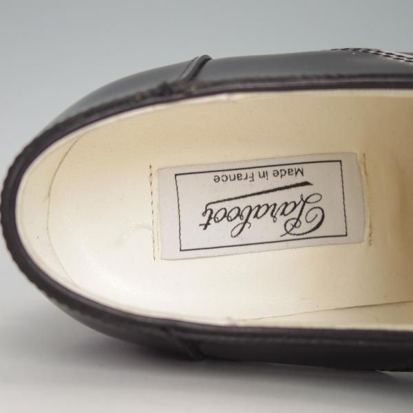未使用★パラブーツ(レディース) SIZE 4【貴重★NIGHT/プレーントゥ】ヒール/ポリッシュレザー/NOIR/黒/GLOSS/Paraboot★g502