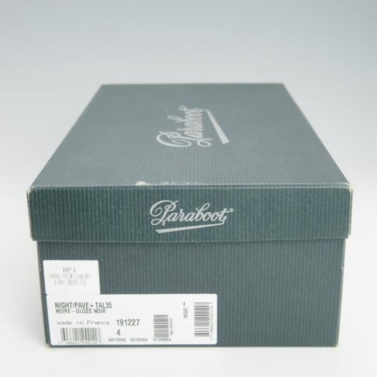 未使用★パラブーツ(レディース) SIZE 4【貴重★NIGHT/プレーントゥ】ヒール/ポリッシュレザー/NOIR/黒/GLOSS/Paraboot★g502