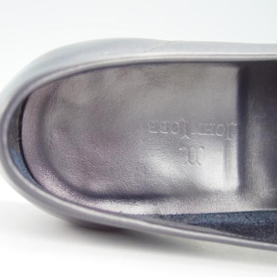 極上★ジョンロブ 5.5E【スキンステッチ仕様★BURGHLEY/4098ラスト】コインローファー/カーフ/紺/メンズ/JOHN LOBB★g503