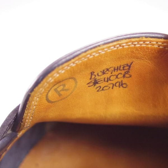 極上★ジョンロブ 5.5E【スキンステッチ仕様★BURGHLEY/4098ラスト】コインローファー/カーフ/紺/メンズ/JOHN LOBB★g503