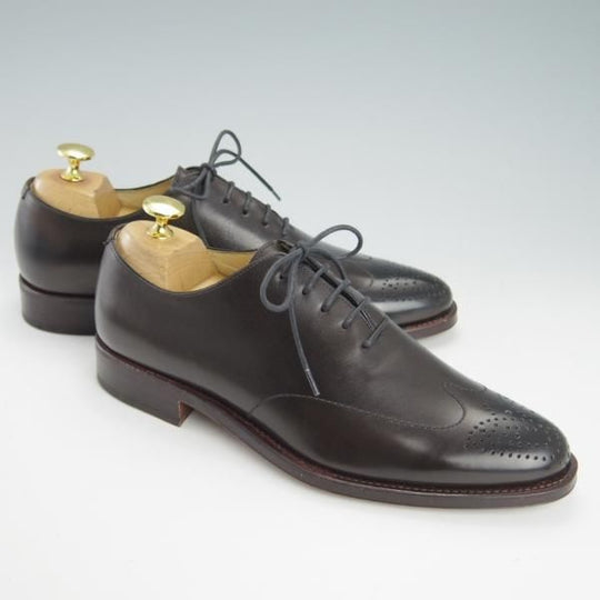 未使用★(スペイン製)MEERMIN/メルミン 5.5EE【★オックスフォードシューズ】カーフ/濃茶/メンズ★g510