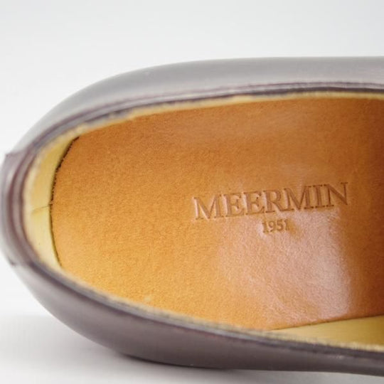 未使用★(スペイン製)MEERMIN/メルミン 5.5EE【★オックスフォードシューズ】カーフ/濃茶/メンズ★g510