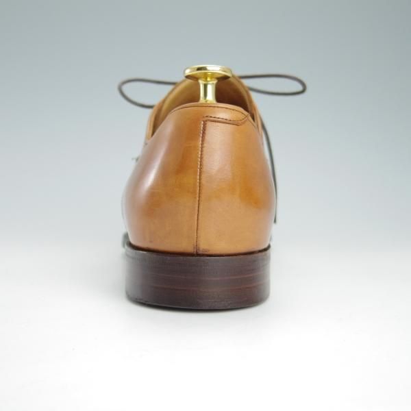 ★(米)BARKER BLACK/バーカーブラック US8.5【定価10万円程度★英国製/プレーントゥ】Vフロント/カーフ/薄茶/メンズ★g512