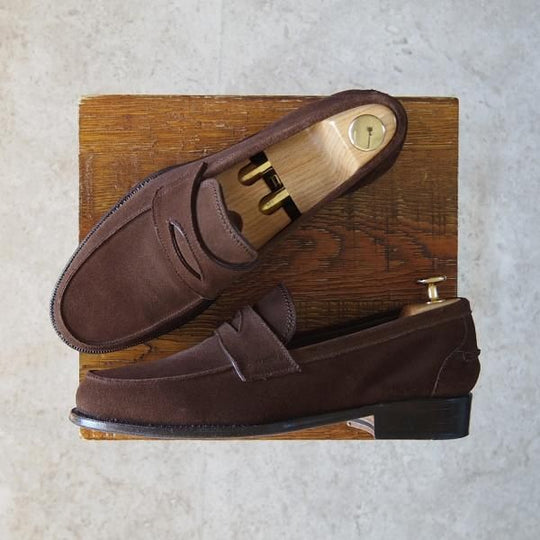 美品★(伊)F.LLIジャコメッティ SIZE 40.5【現行定価10万円程度★ハンドソーンウェルテッド製法/FG163】ローファー/Giacometti★g513