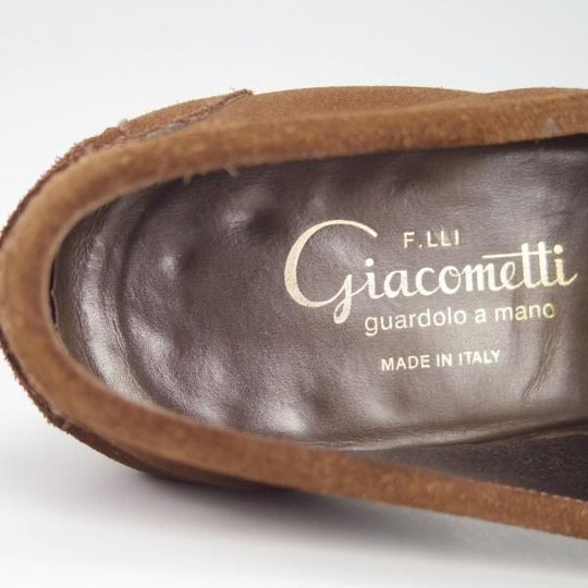 美品★(伊)F.LLIジャコメッティ SIZE 40.5【現行定価10万円程度★ハンドソーンウェルテッド製法/FG163】ローファー/Giacometti★g513