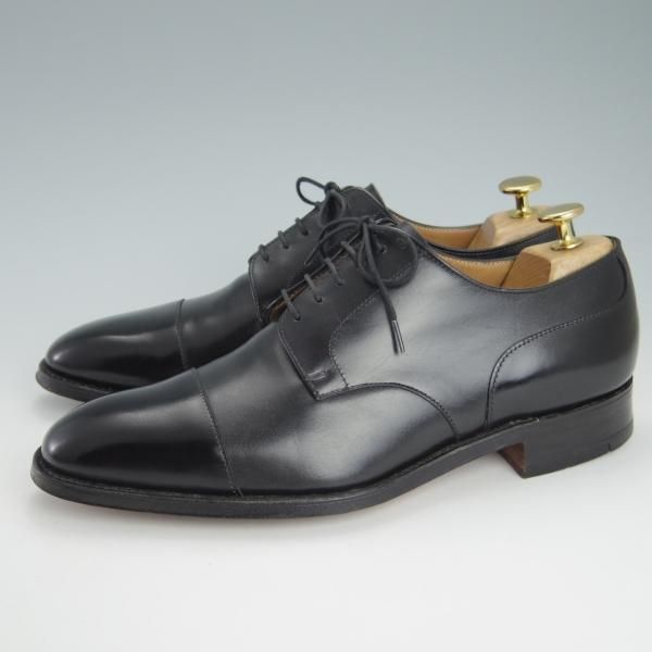 極美品★(英)チーニー 7.5F【★(英)ポールスミス別注/3888ラスト】ストレートチップ/カーフ/黒/メンズ/Paul Smith/CHEANEY★g514