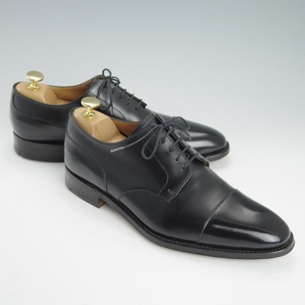 極美品★(英)チーニー 7.5F【★(英)ポールスミス別注/3888ラスト】ストレートチップ/カーフ/黒/メンズ/Paul Smith/CHEANEY★g514