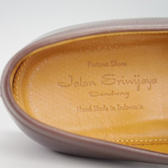 極上★ジャランスリワヤ SIZE 7.5【定価￥35,200-★コインローファー/98589】18045ラスト/ カーフ/濃茶/メンズ/JALAN SRIWIJAWA★g516