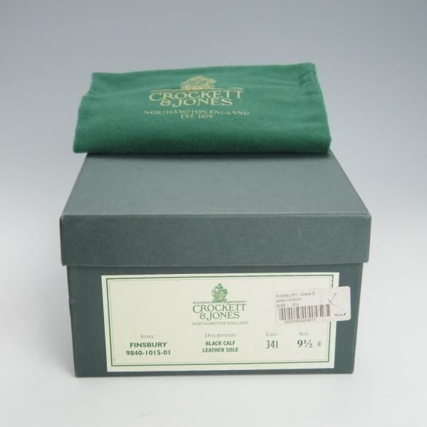 美品★クロケット&ジョーンズ 9.5E【定価￥86,900-★FINSBURY/341ラスト】フルブローグ/カーフ/黒/メンズ/Crockett&Jones★g517