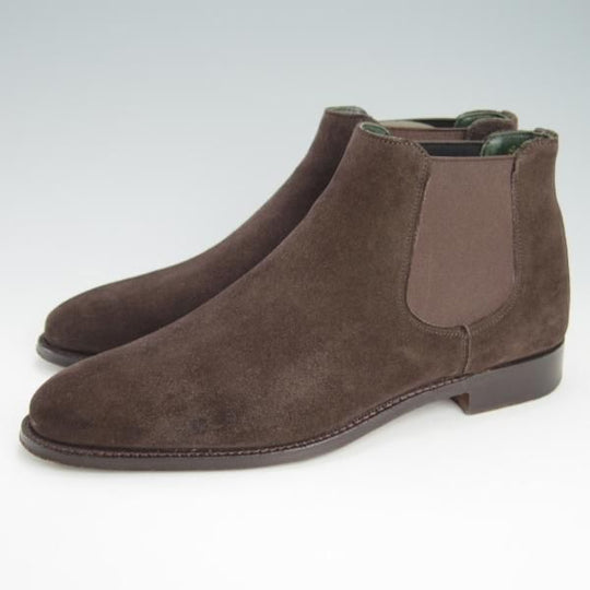 ★(英)チーニー 7.5E【定価￥66,000-★FAWKES ALT/6184ラスト】サイドゴアブーツ/スエード/濃茶/メンズ/CHEANEY★g519