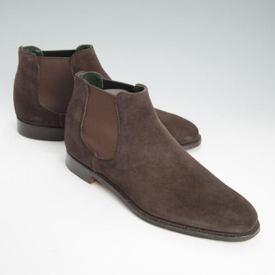 ★(英)チーニー 7.5E【定価￥66,000-★FAWKES ALT/6184ラスト】サイドゴアブーツ/スエード/濃茶/メンズ/CHEANEY★g519