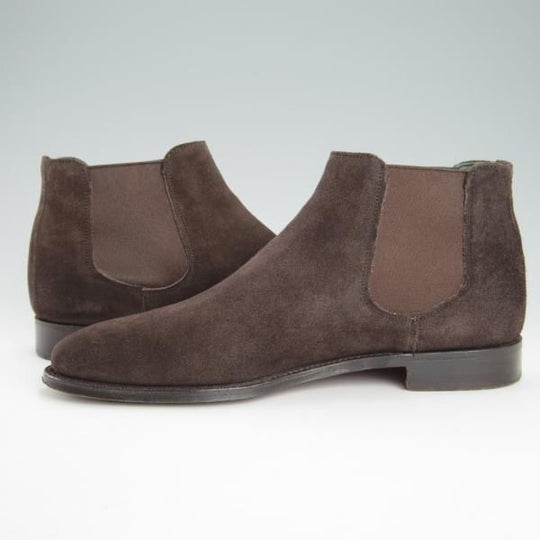 ★(英)チーニー 7.5E【定価￥66,000-★FAWKES ALT/6184ラスト】サイドゴアブーツ/スエード/濃茶/メンズ/CHEANEY★g519