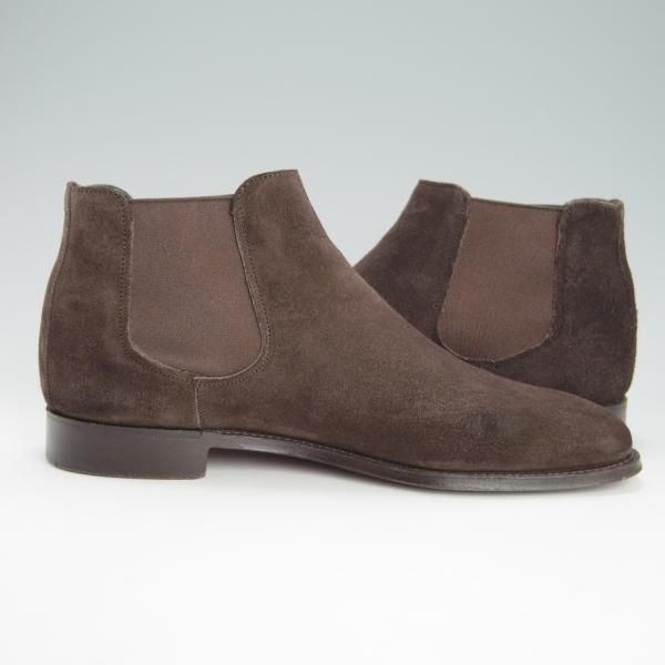 ★(英)チーニー 7.5E【定価￥66,000-★FAWKES ALT/6184ラスト】サイドゴアブーツ/スエード/濃茶/メンズ/CHEANEY★g519