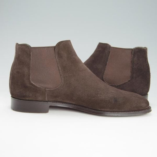 ★(英)チーニー 7.5E【定価￥66,000-★FAWKES ALT/6184ラスト】サイドゴアブーツ/スエード/濃茶/メンズ/CHEANEY★g519