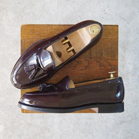 美品★チャーチ 65G/UK6.5【★KEATS 2/キーツ2】93ラスト/タッセルローファー/ポリッシュドバインダーカーフ/赤茶/メンズ/Church's★g522