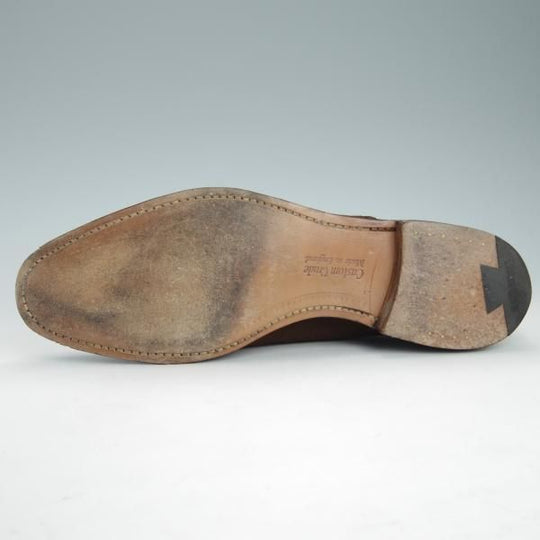 極上★チャーチ 70F/UK7【定価￥81,400-★TORONTO/136ラスト】トロント/5都市ロゴ/セミブローグ/スエード/濃茶/メンズ/Church's★g542