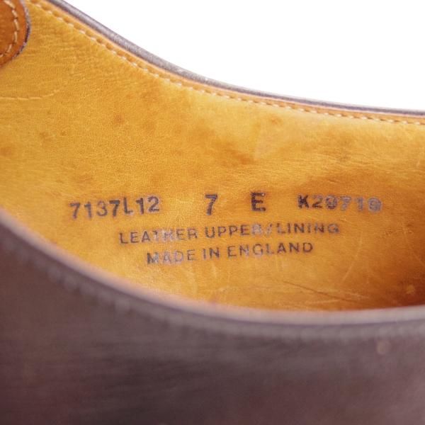 ★クロケット&ジョーンズ 7E【★(英)ポールセンスコーン別注/Poulsen Skone】Vフロント/プレーントゥ/Crockett&Jones★g543