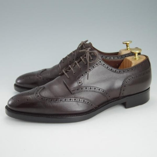 極上★トレーディングポスト SIZE 8【定価￥50,760-★1605/フルブローグ】カーフ/濃茶/メンズ/Trading Post★g544