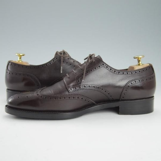 極上★トレーディングポスト SIZE 8【定価￥50,760-★1605/フルブローグ】カーフ/濃茶/メンズ/Trading Post★g544