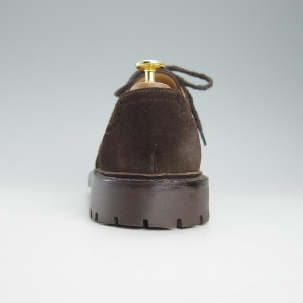 極美品★チャーチ 90G/UK9【コマンドソール仕様★PLOWDEN/133ラスト】5都市ロゴ/フルブローグ/スエード/濃茶/メンズ/Church's★g546