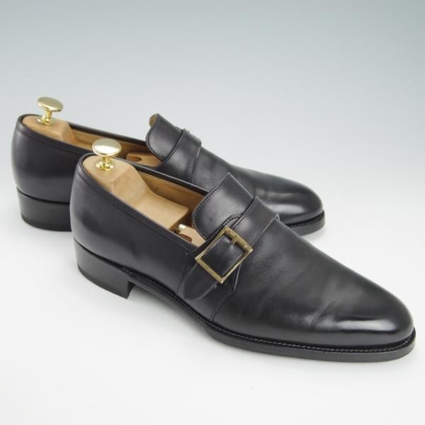 極上★(福岡)Corno blu/コルノブルゥ UK6.5程度【オーダー価格￥94,600-(合計)★専用シューツリー付】モンクストラップ/カーフ★g548