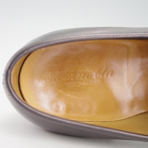 極上★(福岡)Corno blu/コルノブルゥ UK6.5程度【オーダー価格￥94,600-(合計)★専用シューツリー付】モンクストラップ/カーフ★g548