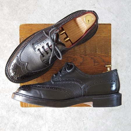 極上★トリッカーズ SIZE 8.5【モデル定価￥84,700-★BOURTON/バートン】M5633/FIT HOUSE別注/カントリーシューズ/黒/Tricker's★g549
