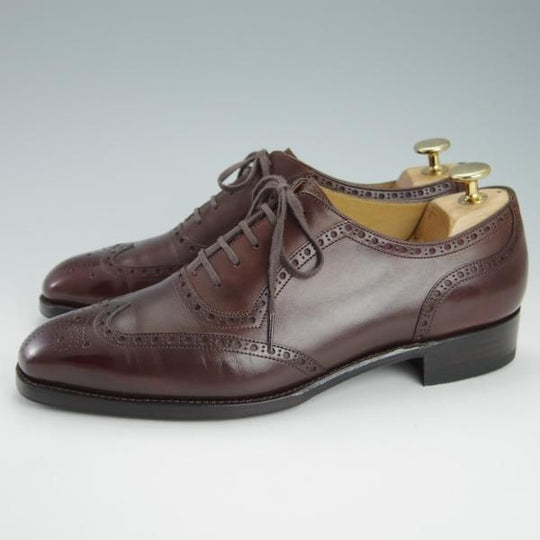 極上★(福岡)Corno blu/コルノブルゥ UK6.5程度【オーダー価格￥94,600-(合計)★専用シューツリー付】フルブローグ/カーフ/濃茶★g551