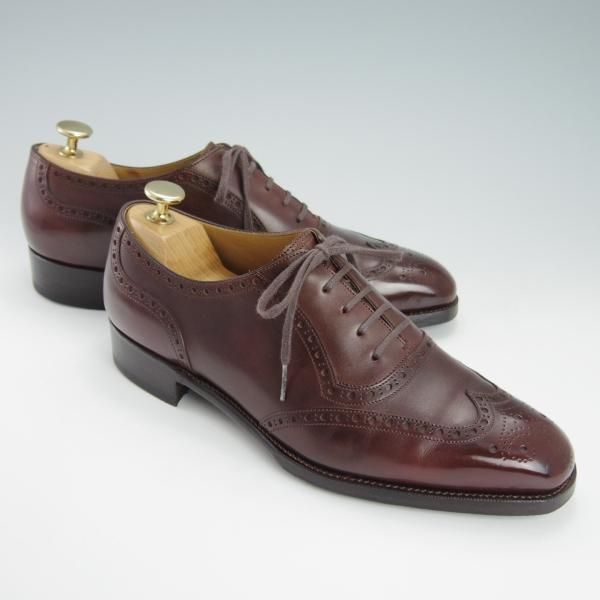 極上★(福岡)Corno blu/コルノブルゥ UK6.5程度【オーダー価格￥94,600-(合計)★専用シューツリー付】フルブローグ/カーフ/濃茶★g551