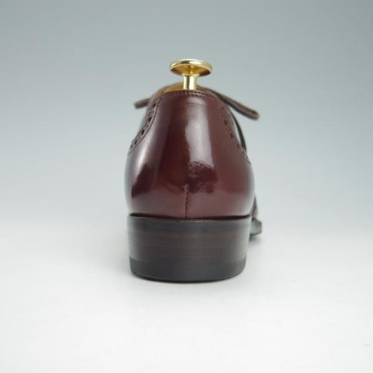 極上★(福岡)Corno blu/コルノブルゥ UK6.5程度【オーダー価格￥94,600-(合計)★専用シューツリー付】フルブローグ/カーフ/濃茶★g551