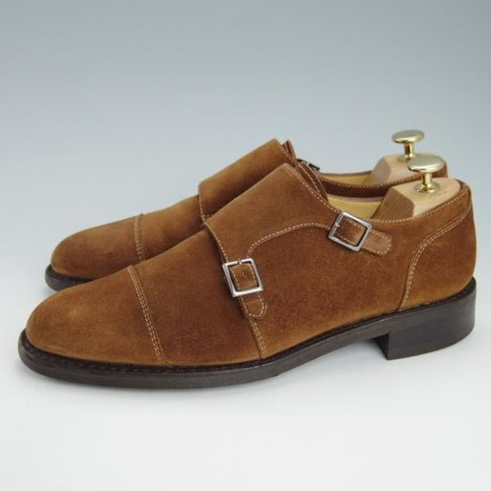 美品★パラブーツ SIZE 6【モデル定価￥83,600-★EDIFICE別注/VIVALDI】アクティブソール/ダブルモンク/スエード/茶/エディフィス/Paraboot★g552