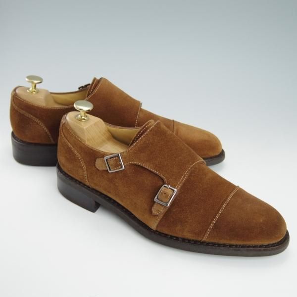 美品★パラブーツ SIZE 6【モデル定価￥83,600-★EDIFICE別注/VIVALDI】アクティブソール/ダブルモンク/スエード/茶/エディフィス/Paraboot★g552