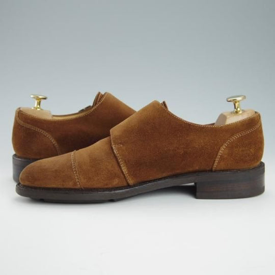 美品★パラブーツ SIZE 6【モデル定価￥83,600-★EDIFICE別注/VIVALDI】アクティブソール/ダブルモンク/スエード/茶/エディフィス/Paraboot★g552