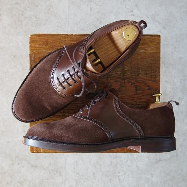 極上★クロケット&ジョーンズ UK8/US8.5D【貴重★茶/コードバン仕様/ブラックフリース別注】ブルックスブラザーズ/Crockett&Jones★g553