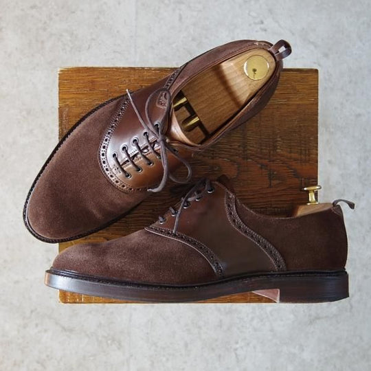 極上★クロケット&ジョーンズ UK8/US8.5D【貴重★茶/コードバン仕様/ブラックフリース別注】ブルックスブラザーズ/Crockett&Jones★g553