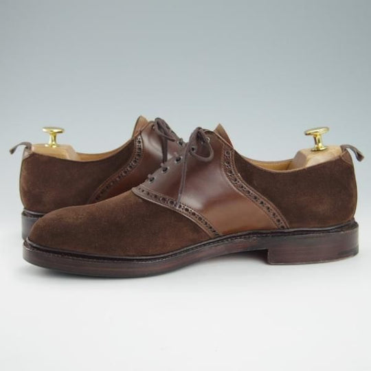 極上★クロケット&ジョーンズ UK8/US8.5D【貴重★茶/コードバン仕様/ブラックフリース別注】ブルックスブラザーズ/Crockett&Jones★g553