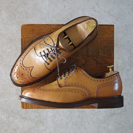 極美品★リーガル SIZE 24.5【定価￥43,200-★(姫路)山陽のグレージングレザー×栃木レザーのソール】W10B/フルブローグ/REGAL★g554