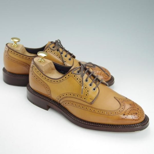 極美品★リーガル SIZE 24.5【定価￥43,200-★(姫路)山陽のグレージングレザー×栃木レザーのソール】W10B/フルブローグ/REGAL★g554