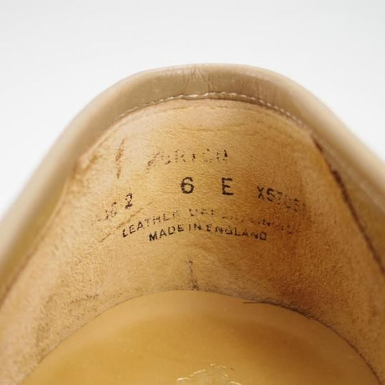 美品★クロケット&ジョーンズ 6E【モデル定価￥86,900-★MERTON/348ラスト】コインローファー/スエード/薄茶/Crockett&Jones★g558